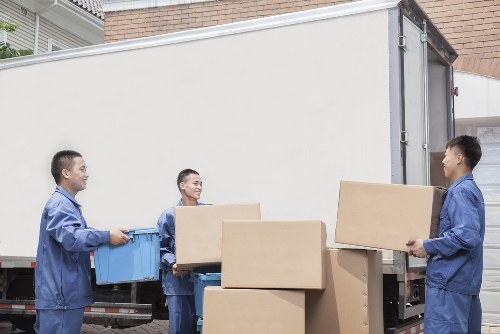 Office removals planning in Catford with boxes and desks