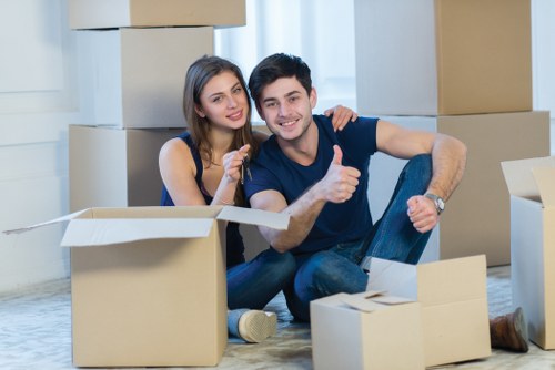Household items stored safely during a renovation in Catford